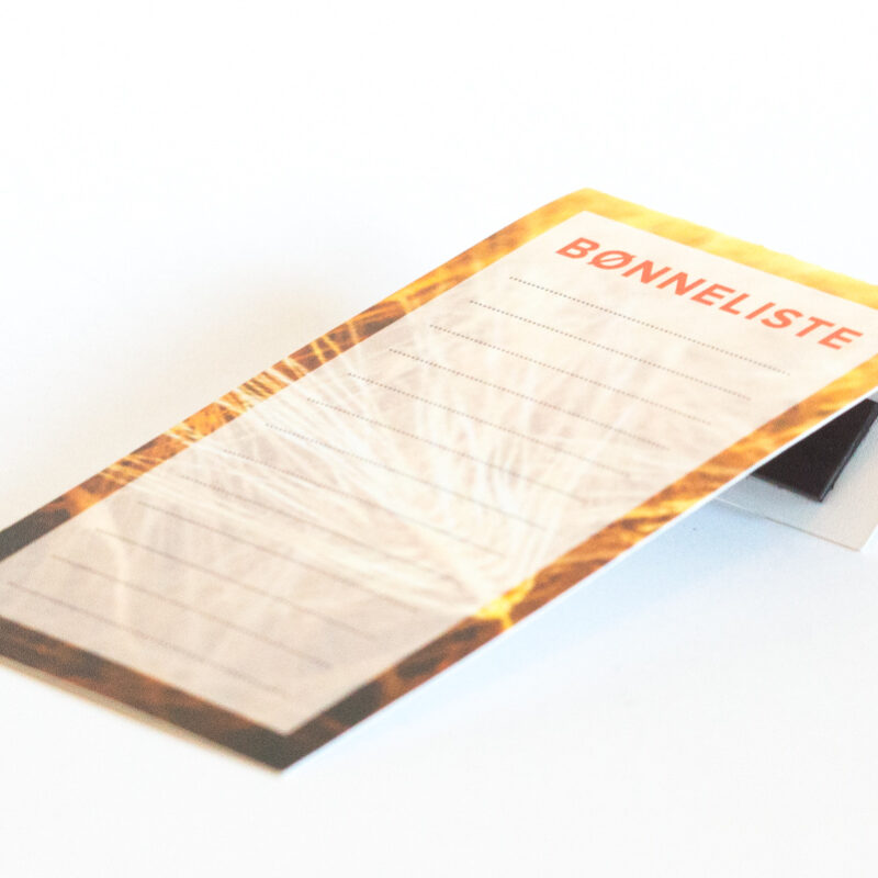 Bønneliste med magnetklips